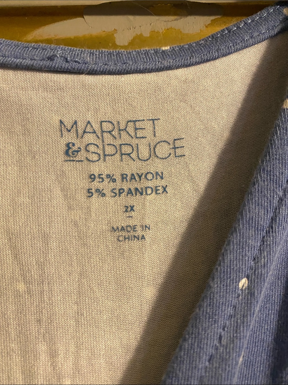Market & Spruce Blue Polka Dot Wrap-Style Jumpsuit 2XL - Picture 2 of 6